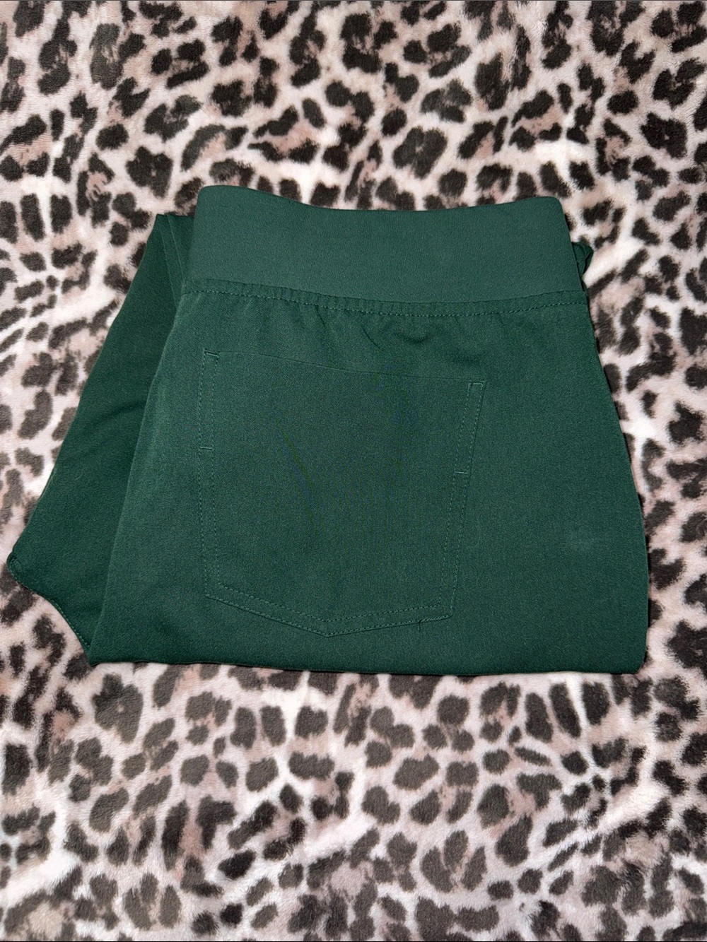 Forest Green Drawstring Joggers Scrubs - Picture 4 of 4